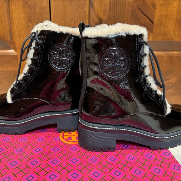 Tory Burch Miller 50 MM Lug Sole Shearling Bootie - Picture 3 of 4